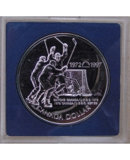 Канада 1 доллар 1997 Хоккей Матч СССР-Канада.Супер Серия.  Серебро UNC  арт. 1708-00005