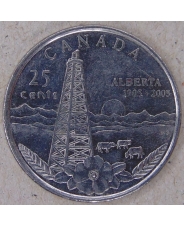 Канада 25 центов 2005 Альберта. арт. 3534