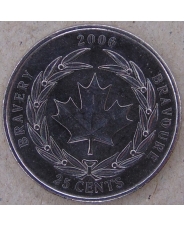 Канада 25 центов 2006 Медаль за храбрость. арт. 3551