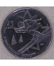 Канада 25 центов 2008 Олимпиада Ванкувер 2010. Горные лыжи. арт. 3552
