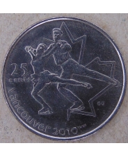 Канада 25 центов 2008 Олимпиада Ванкувер 2010. Фигурное катание. арт. 3556