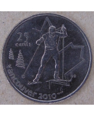 Канада 25 центов 2009 Олимпиада Ванкувер 2010. Лыжные гонки. арт. 3554
