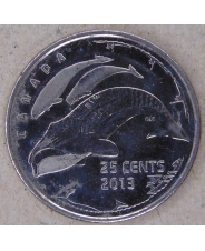 Канада 25 центов 2013 Охота на китов. арт. 3540