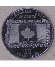 Канада 25 центов 2015 Канадский Флаг. арт. 3545