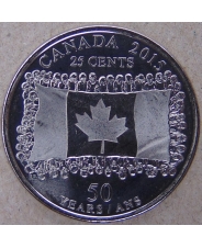 Канада 25 центов 2015 Канадский Флаг UNC арт.1779-00005