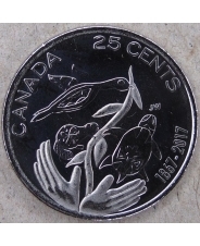 Канада 25 центов 2017 150 лет Конфедерации UNC арт. 3767-00014