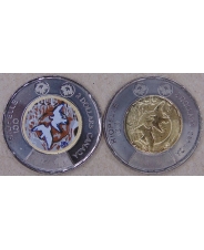 Канада. Набор 2 монеты 2 доллара 2023 Жан-Поль Риопель. Простая + Цветная UNC. арт. 4166