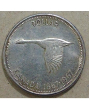 Канада 1 доллар 1967 100 лет Конфедерации Ag