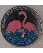 Куба 1 песо 1994 Карибская фауна. Красный фламинго UNC арт. 2811