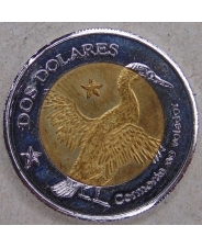 Эквадор. Галапагосские острова 2 долларов 2008 Птица. арт. 4354