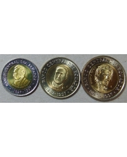 Эквадор Набор 3 монеты 50, 100, 1000 сукре 1997 70 лет Национальному банку UNC