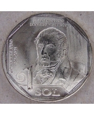 Перу 1 соль 2022 Хосе Фаустино Санчес Карриона, 200 лет Независимости, 9-я монета UNC арт. 3661