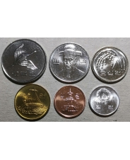 Южная Корея Набор 6 монет 1, 5, 10, 50, 100, 500 вон 1983 - 2013 aUNC-UNC