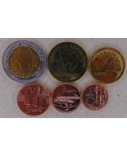 Азербайджан Набор 6 монет 1, 3, 5, 10, 20 и 50 гяпиков  2005-2006 UNC арт. 2221