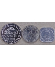 Шри-Ланка 5,50 центов, 1 рупия 1991,1982,1996. арт. 4404