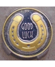 Конго 500 франков 2014 Подкова Монета на удачу Ag