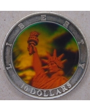 Либерия 10 долларов 2002 Статуя Свободы. арт. 3310-00012